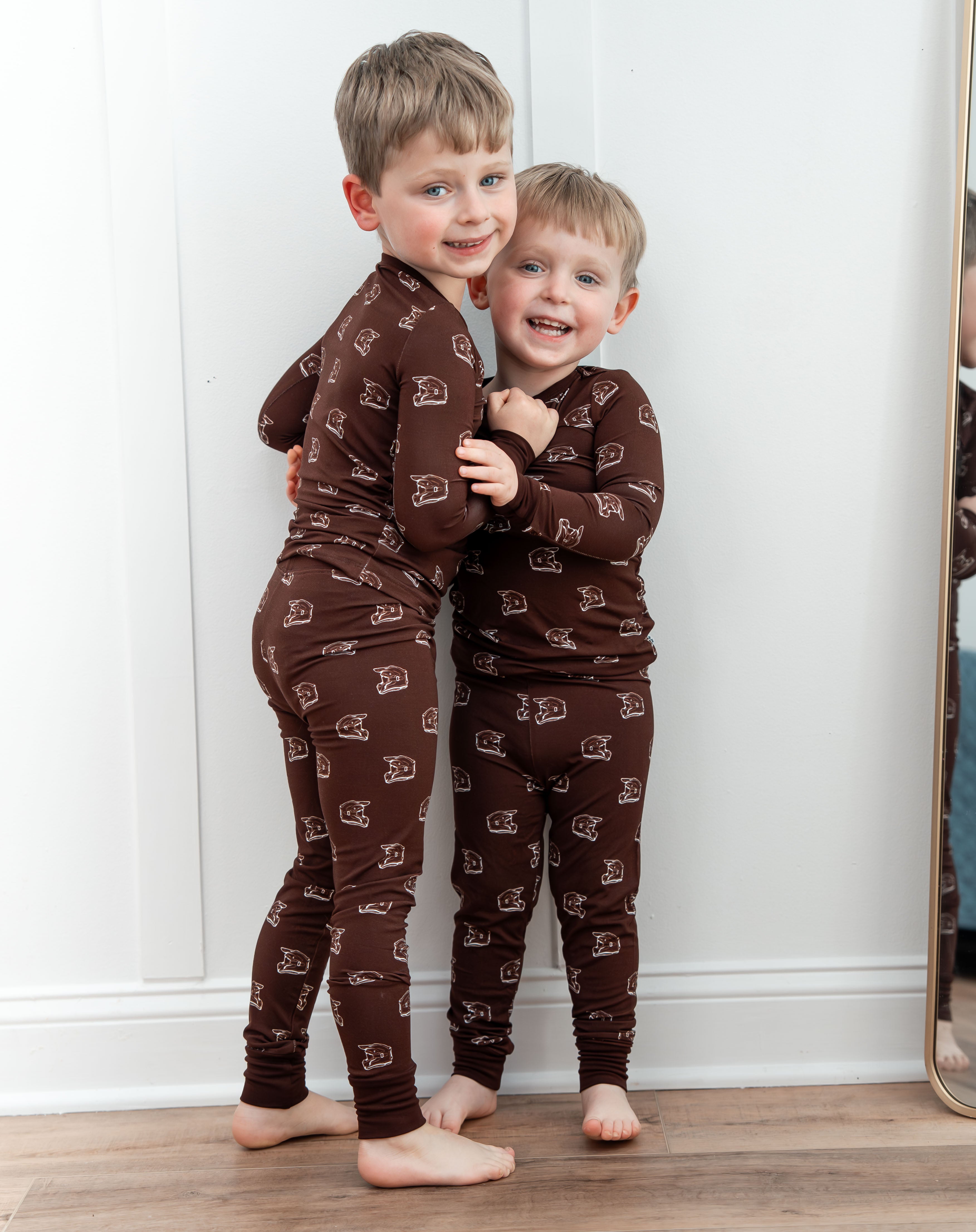 Brown Helmets PJ set