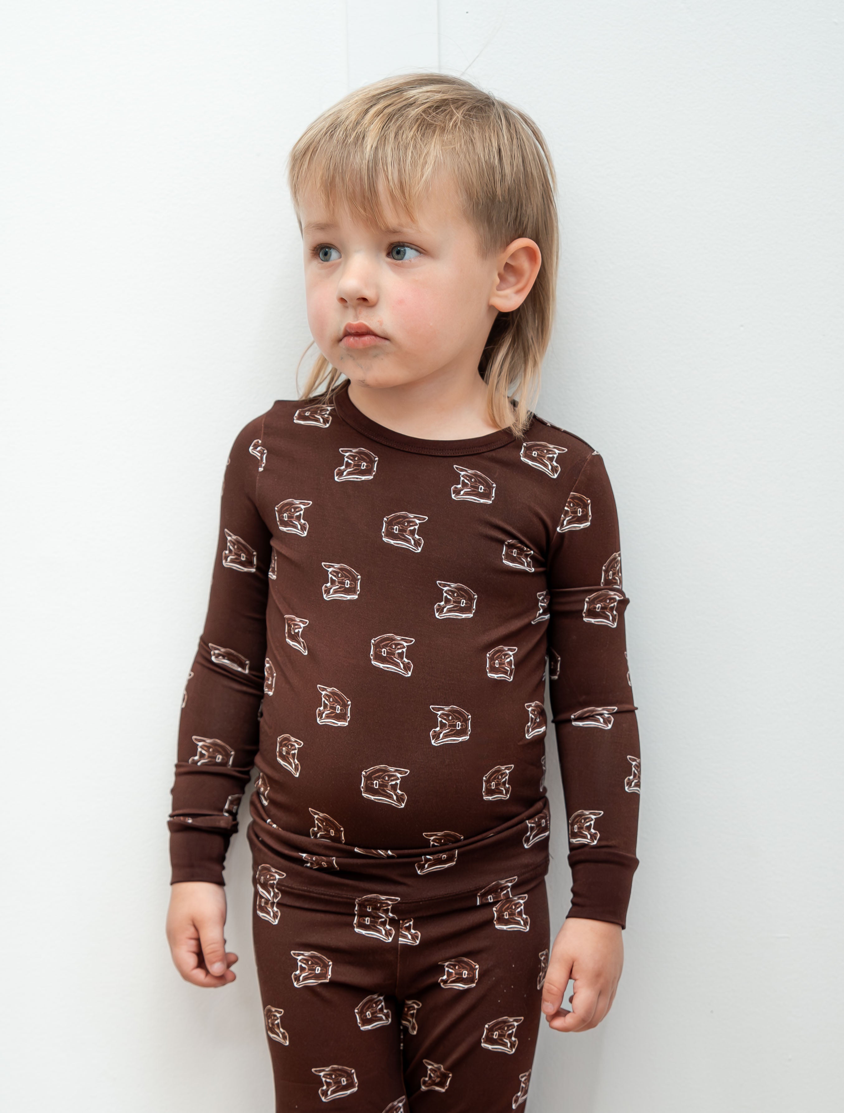 Brown Helmets PJ set