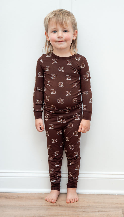 Brown Helmets PJ set