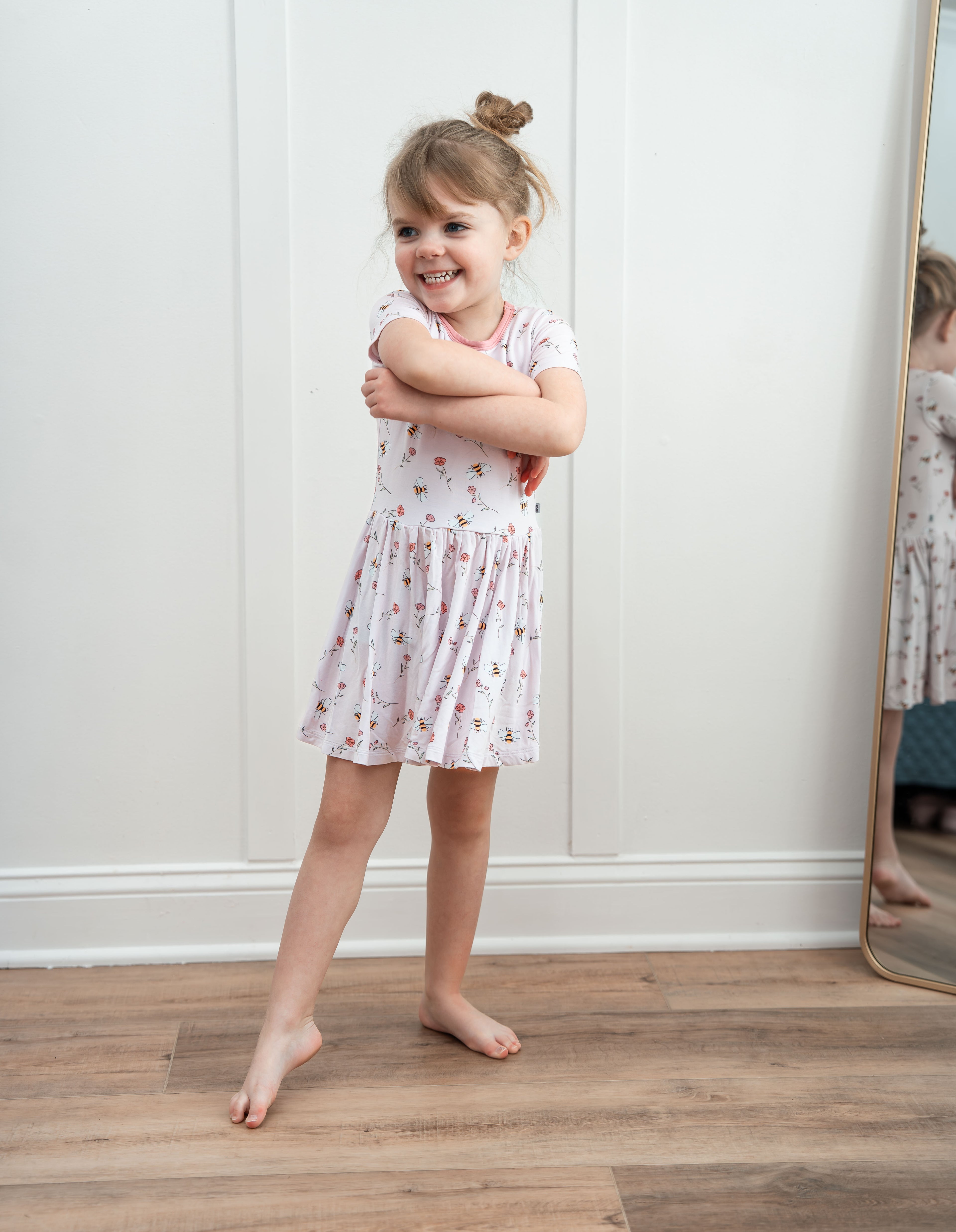 Spring Twirl Dress & Tulle Skirt Set