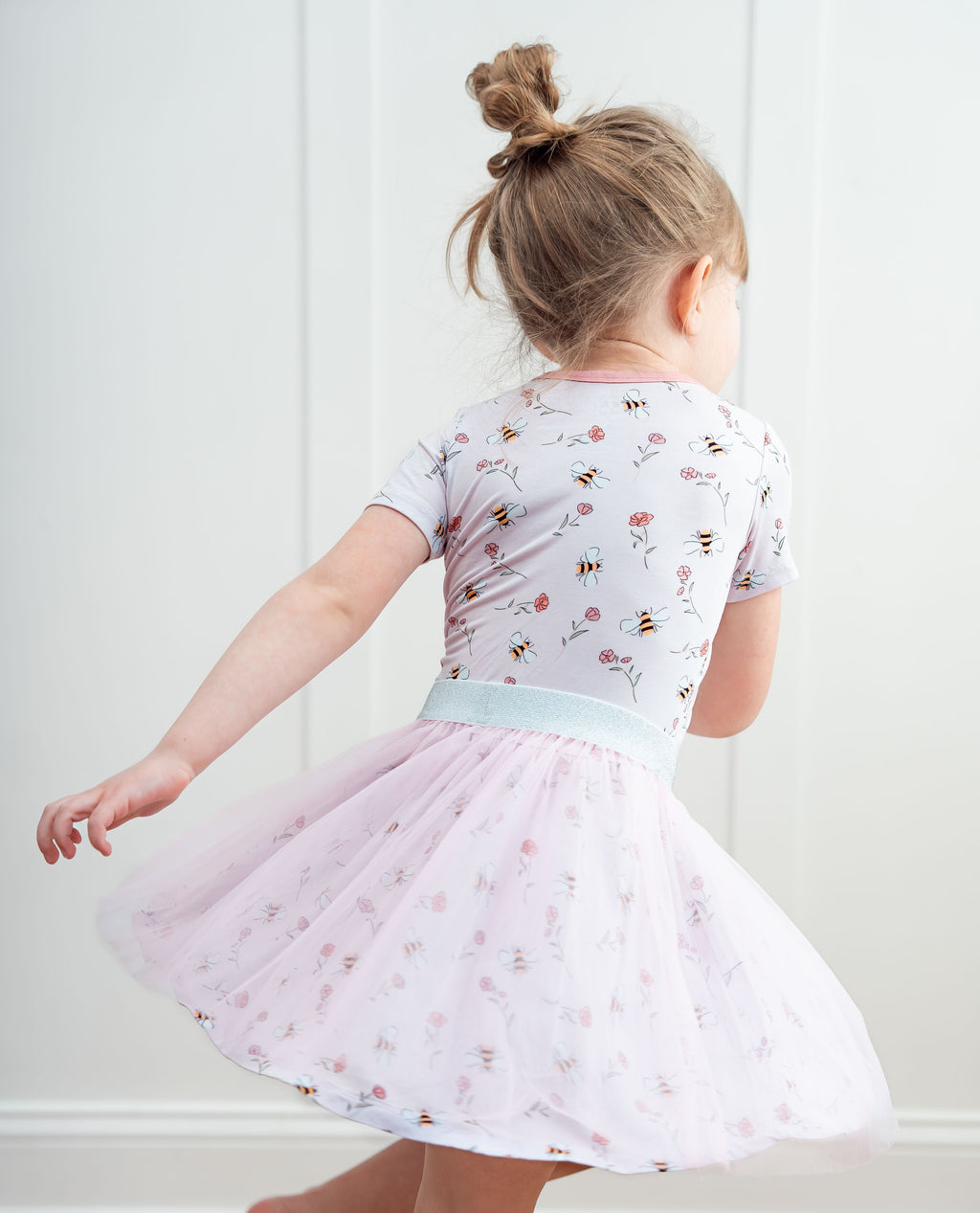 Spring Twirl Dress & Tulle Skirt Set