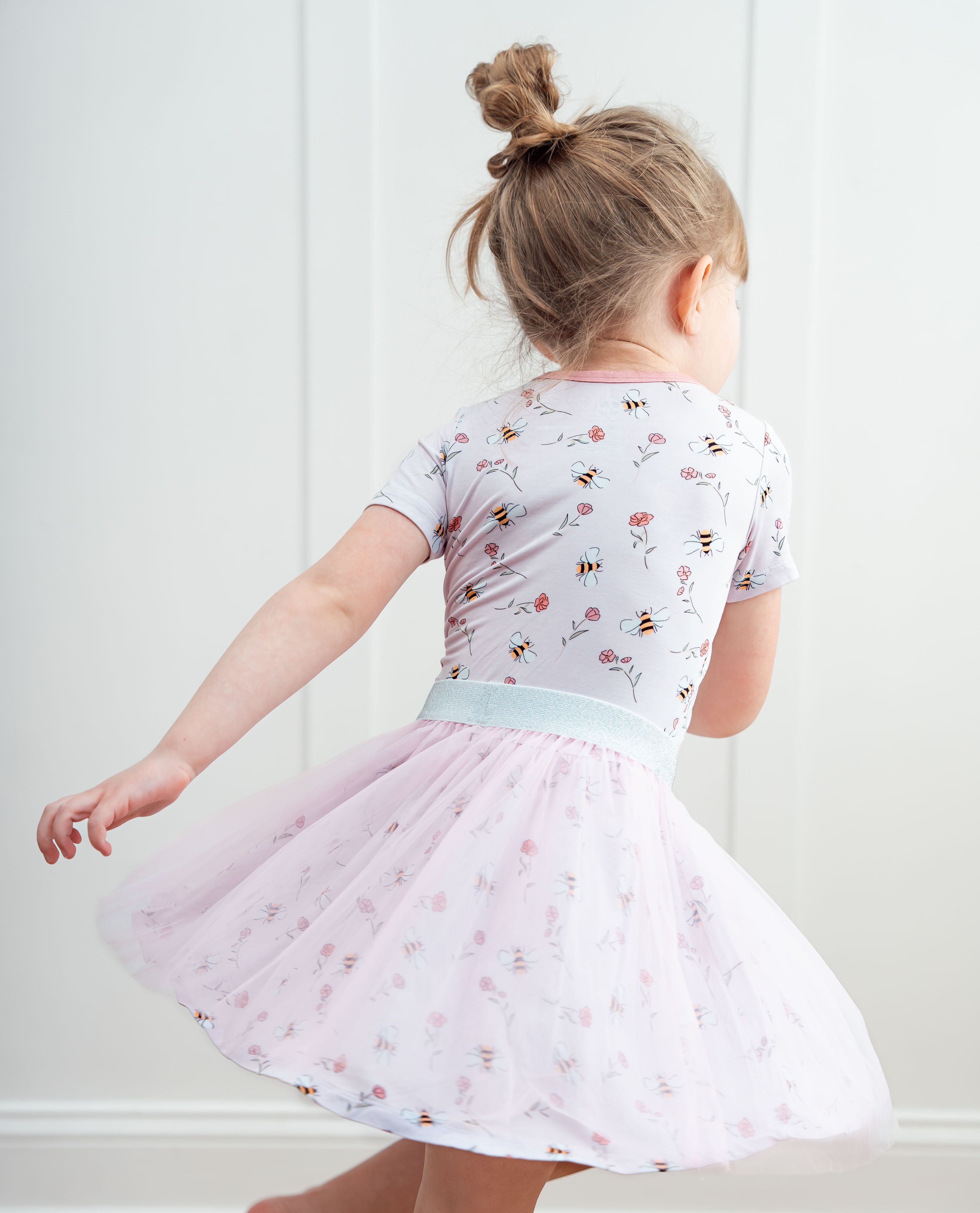 Spring Twirl Dress & Tulle Skirt Set