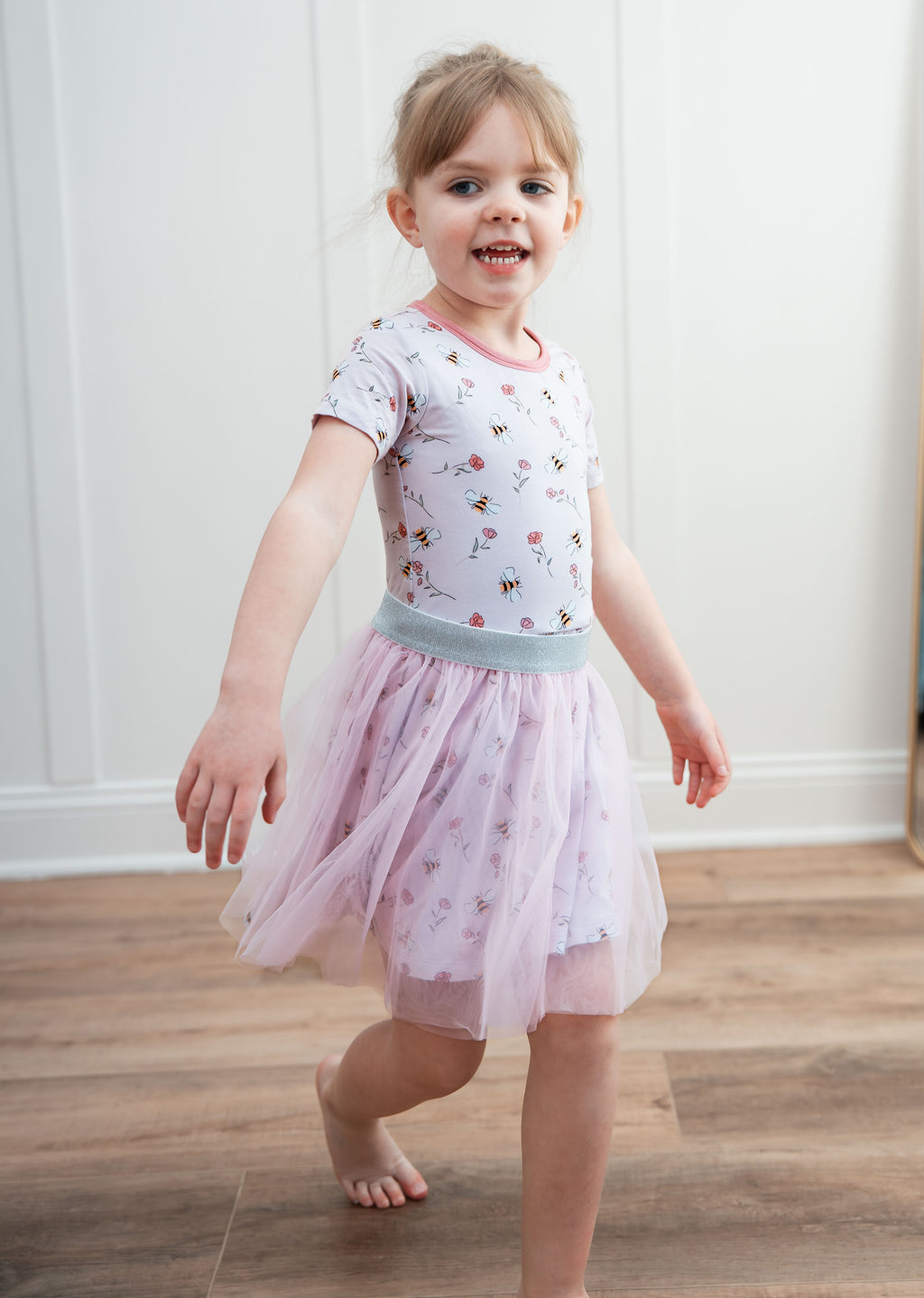 Spring Twirl Dress & Tulle Skirt Set