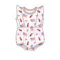 Red, White & Bows Romper! (Please read full description)