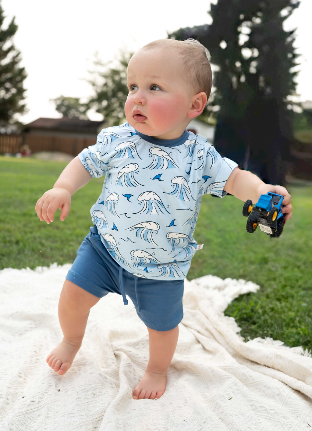 Shark Fins ~Tshirt & Short Set (matching sets)