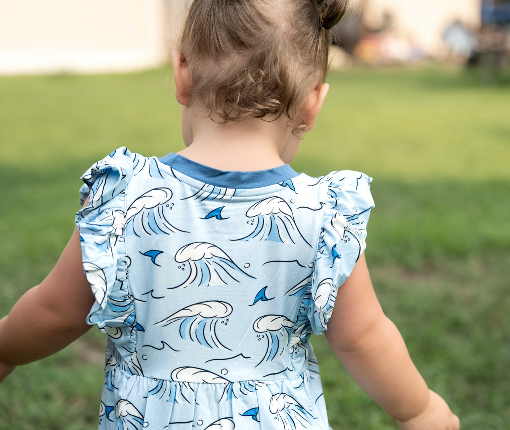 Shark Fins ~Bubble Romper