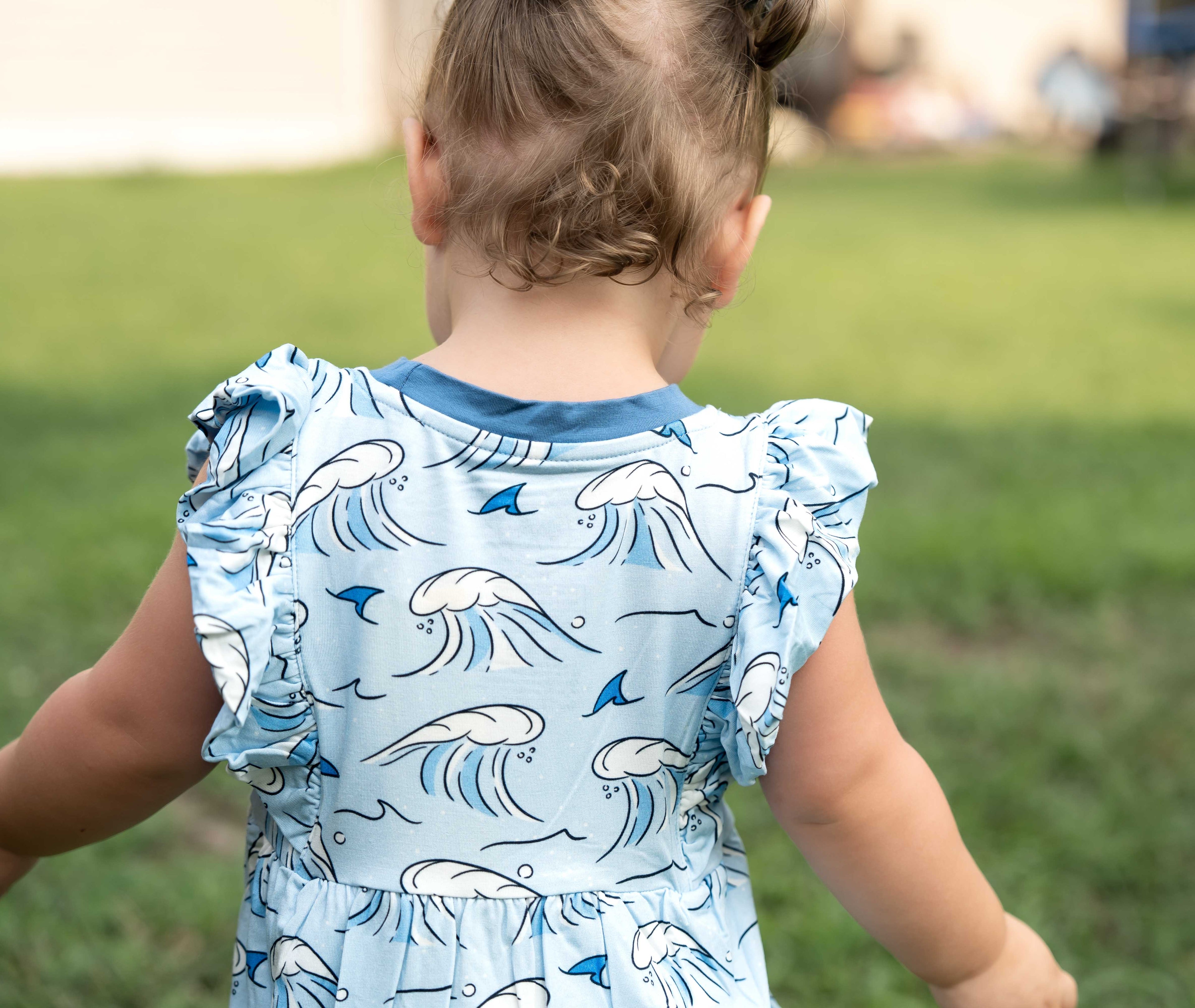 Shark Fins ~Bubble Romper