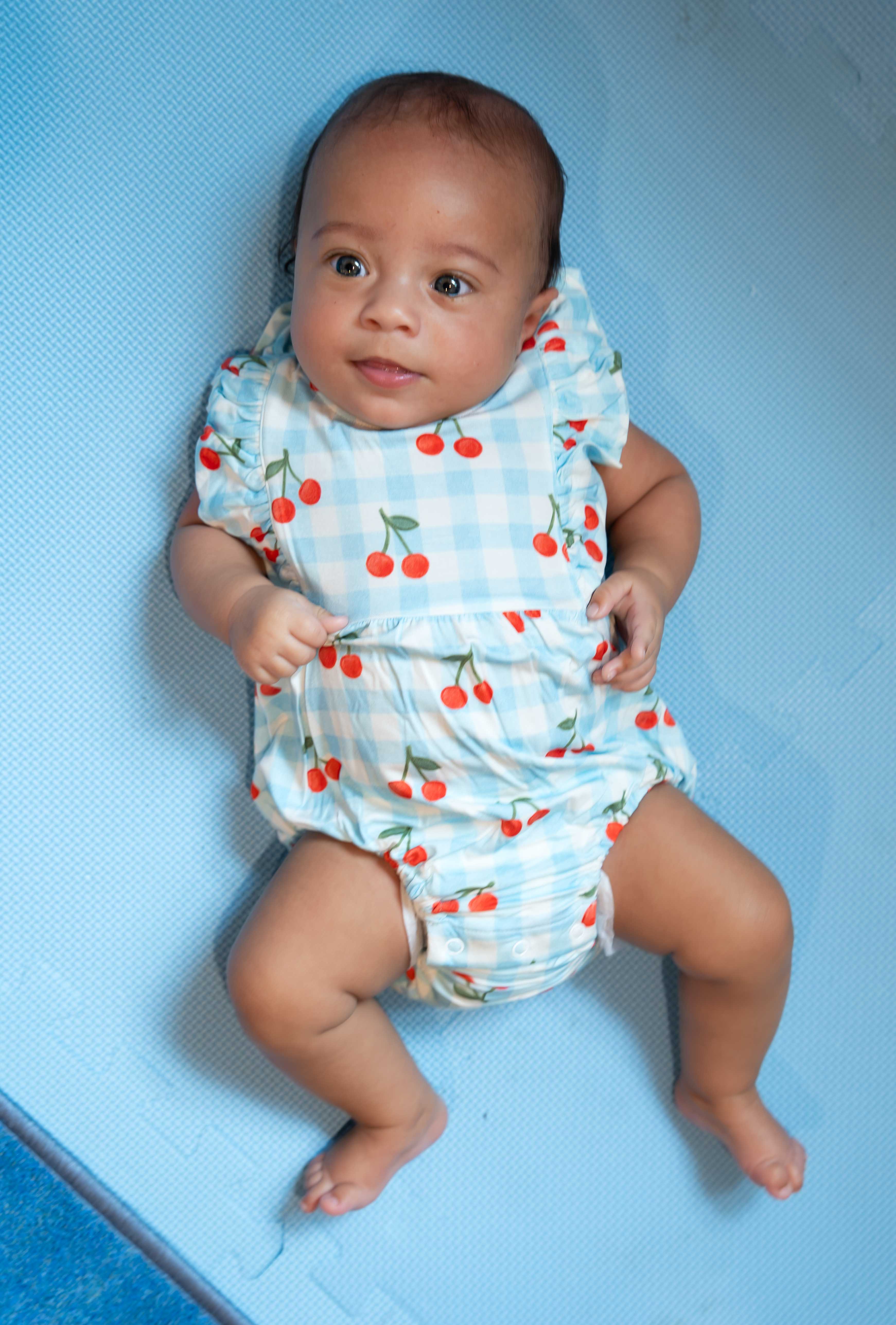 Cherry Picnic ~Bubble Romper