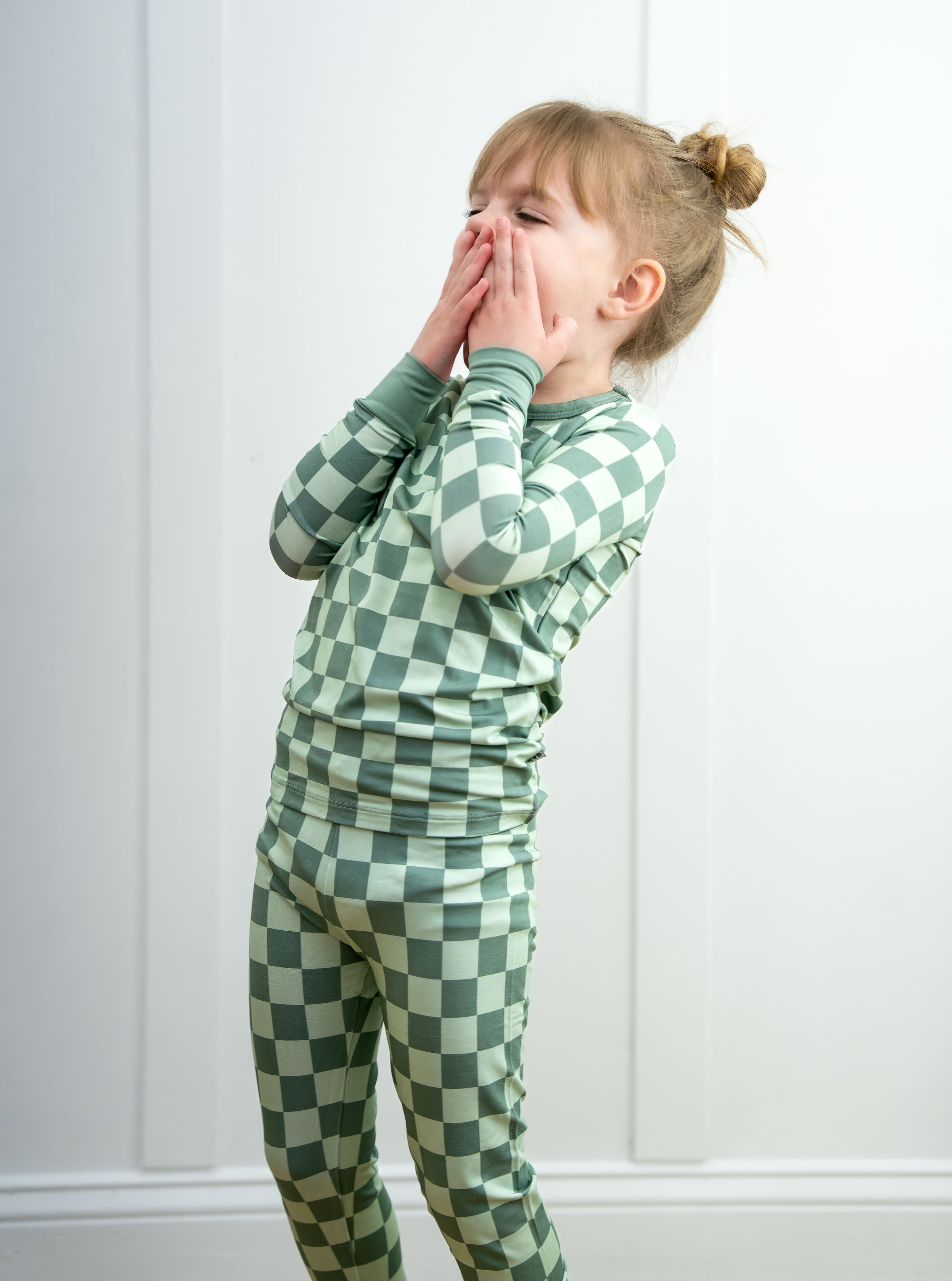 Green Checkered PJ Set