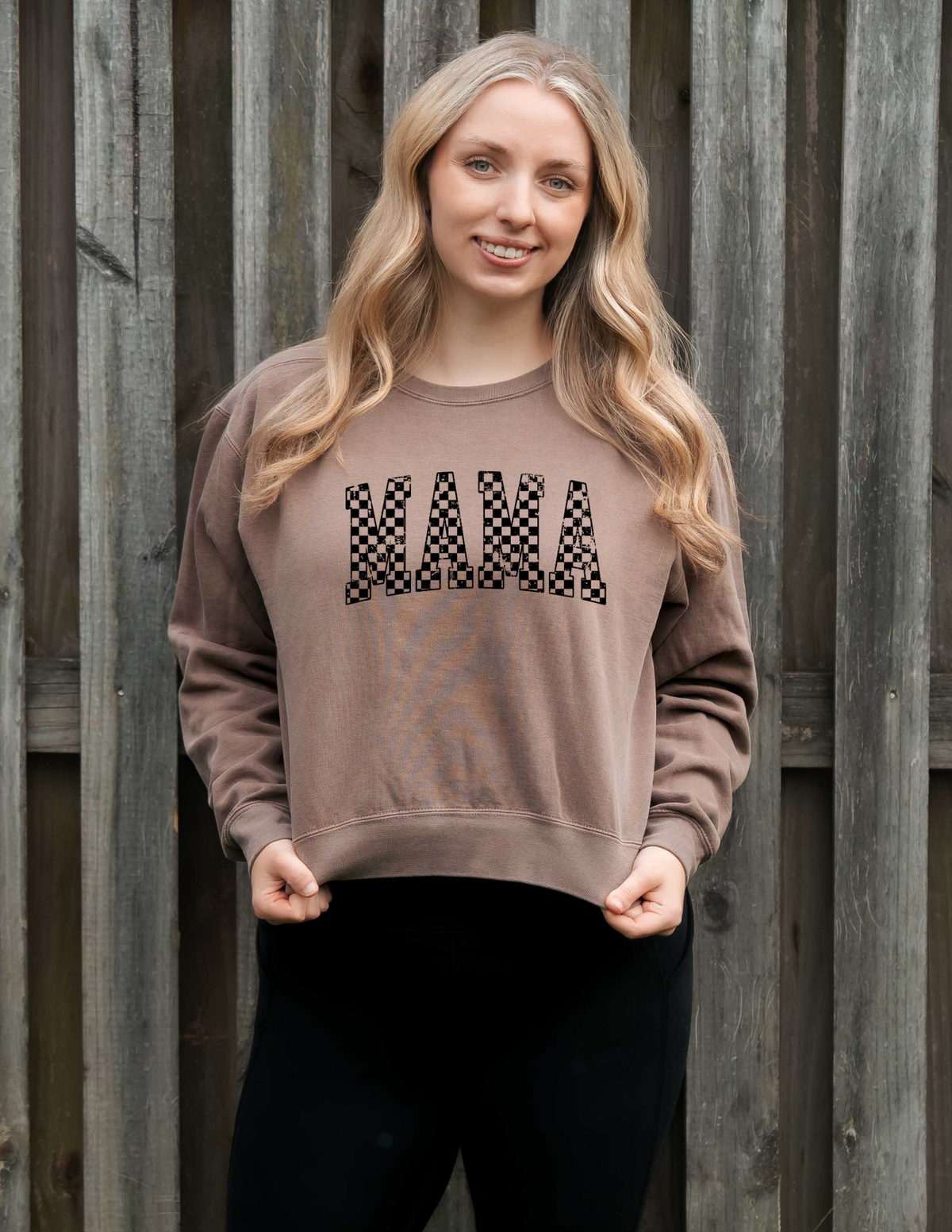 Checkered MAMA Sweatshirt